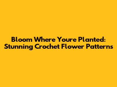 Bloom Where You're Planted: Stunning Crochet Flower Patterns