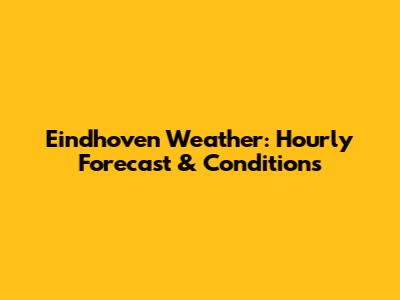 Eindhoven Weather: Hourly Forecast & Conditions