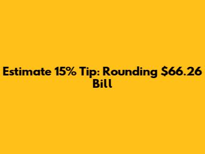 Estimate 15% Tip: Rounding $66.26 Bill