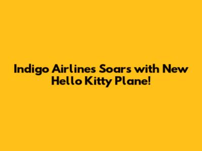 Indigo Airlines Soars with New Hello Kitty Plane!