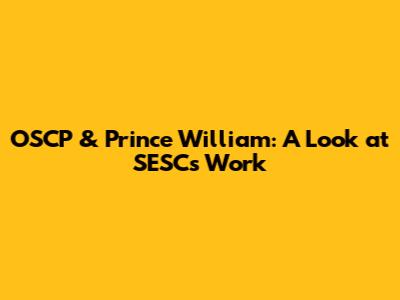 OSCP & Prince William: A Look at SESC's Work
