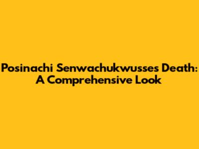 Posinachi Senwachukwusse's Death: A Comprehensive Look