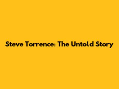 Steve Torrence: The Untold Story