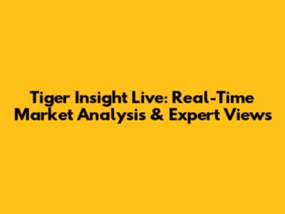Tiger Insight Live: Real-Time Market Analysis & Expert Views