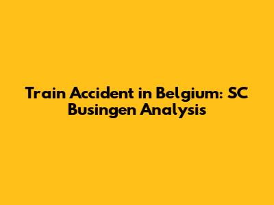 Train Accident in Belgium: SC Busingen Analysis