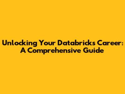 Unlocking Your Databricks Career: A Comprehensive Guide